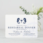 Getij van de liefde | Seahorse Thema repetitie din Kaart (Staand voorkant)