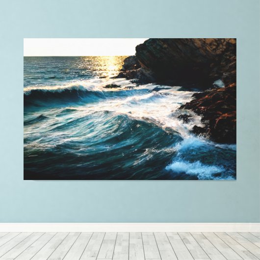 Getijden in beweging canvas afdruk (Insitu (Houten vloer))