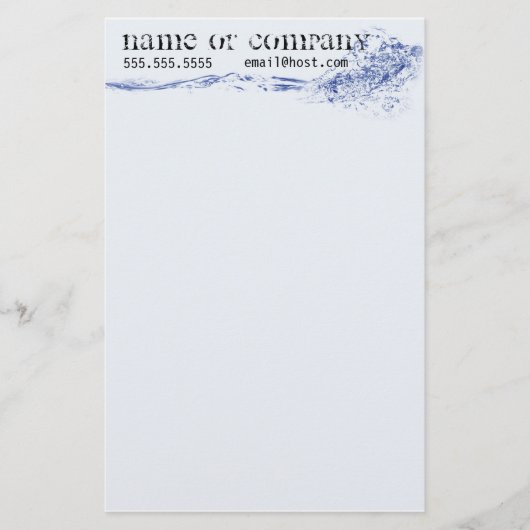 Getijden - Letterhead Briefpapier (Voorkant)