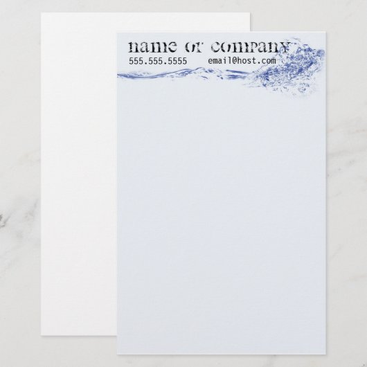 Getijden - Letterhead Briefpapier (Voorkant / Achterkant)