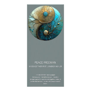 Getijden van Evenwicht Yin Yang Design Reclamekaart