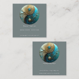 Getijden van Evenwicht | Yin Yang Design Vierkante Visitekaartje