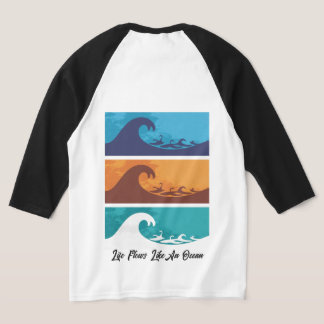 Getijden van het leven: ga met de stroom mee, rijd t-shirt