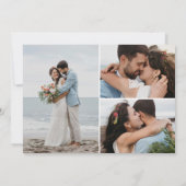 getijden van zeeglas | Kust Waterverf trouwfoto Bedankkaart (Achterkant)