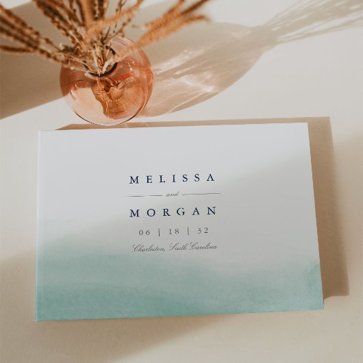 getijden van zeeglas | Kustbruiloft Waterverf Gastenboek