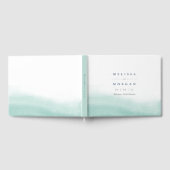 getijden van zeeglas | Kustbruiloft Waterverf Gastenboek (Volledig)