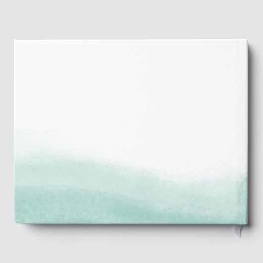 getijden van zeeglas | Kustbruiloft Waterverf Gastenboek (Achterkant)