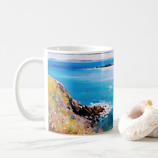 Getijdendromen en weidewind koffiemok (Met donut)