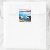 Getijdendromen en weidewind vierkante sticker (Tas)