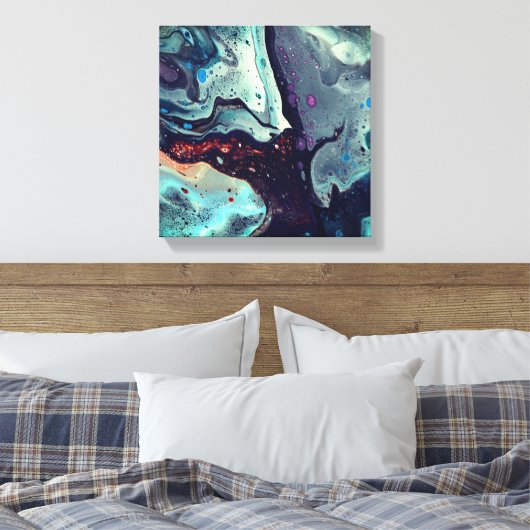 Getijdenecho's 1 canvas afdruk (Insitu (Slaapkamer))