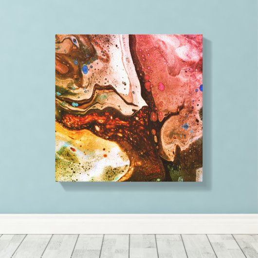 Getijdenecho's 2 canvas afdruk (Insitu (Houten vloer))