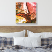 Getijdenecho's 2 canvas afdruk (Insitu (Slaapkamer))