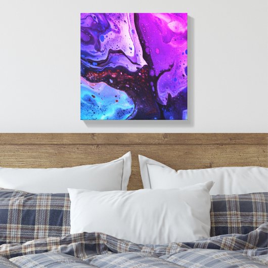 Getijdenecho's 3 canvas afdruk (Insitu (Slaapkamer))