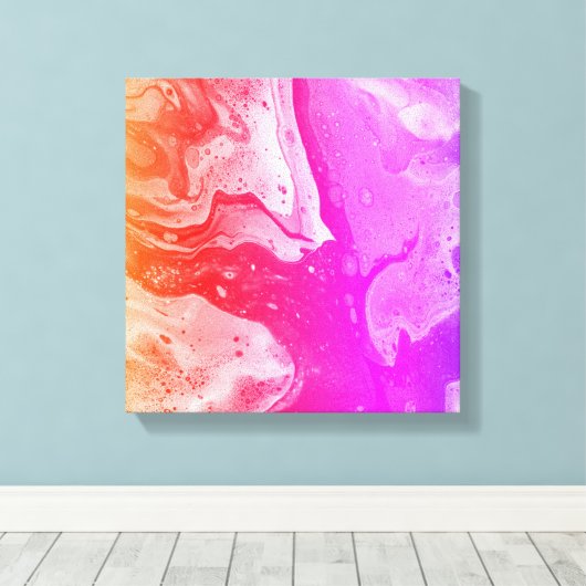 Getijdenecho's 4 canvas afdruk (Insitu (Houten vloer))