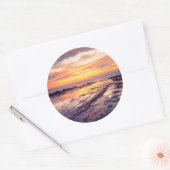 Getijdenpoelen bij Sunset Cliffs Ronde Sticker (Envelop)