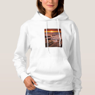 Getijdenpoelen bij zonsondergang, Californië Hoodie