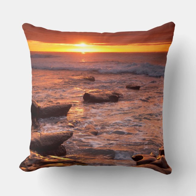 Getijdenpoelen bij zonsondergang, Californië Kussen (Voorkant)