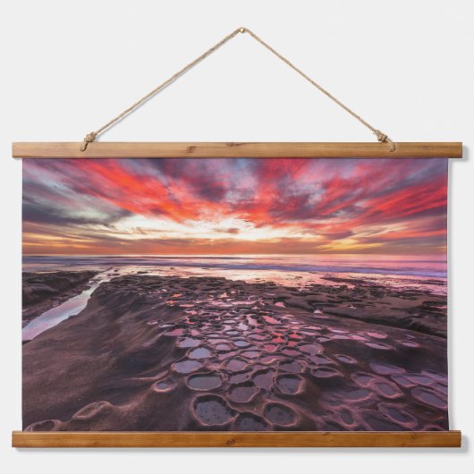 Getijdenpoelen in La Jolla, CA Hangend Wandkleed (Voorkant)