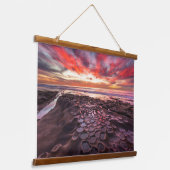 Getijdenpoelen in La Jolla, CA Hangend Wandkleed (Gebogen)