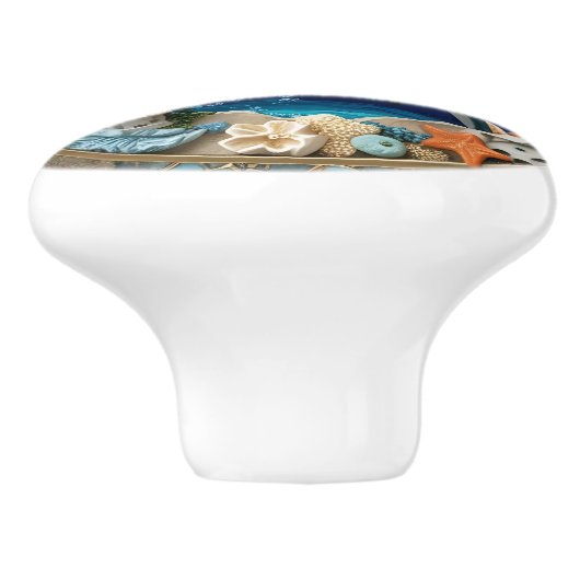 Getijdenschatten Dolfijnen Keramische Knop (Zijkant)