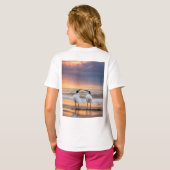 Getijde's Omarming – De Dans van de Strandvogels T-shirt (Achterkant volledig)