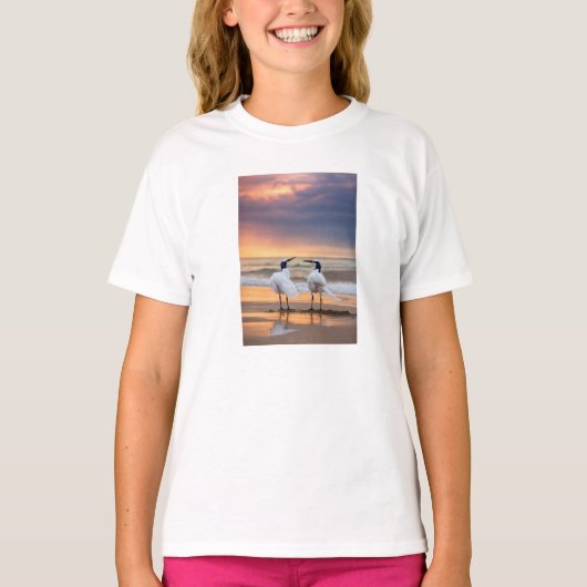 Getijde's Omarming – De Dans van de Strandvogels T-shirt (Voorkant)