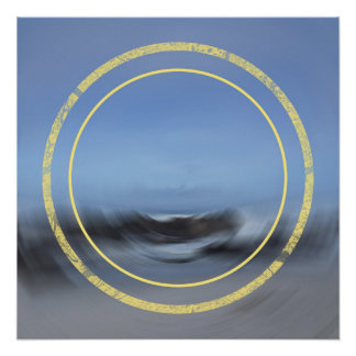 Getijdestroming Abstract zeegezicht Hedendaags Perfect Poster