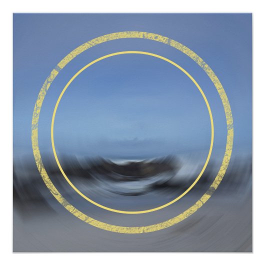 Getijdestroming Abstract zeegezicht Hedendaags Perfect Poster (Voorkant)