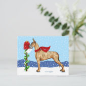 Getijgerde de Post van Kerstmis van great dane Feestdagenkaart (Staand voorkant)