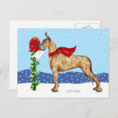 Getijgerde de Post van Kerstmis van great dane Feestdagenkaart (Voorkant / Achterkant)