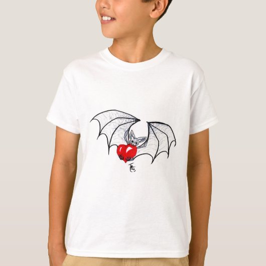 getikt hart t-shirt (Voorkant)