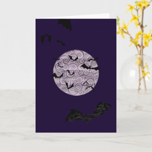 Getikte Maan - verjaardagskaart Kaart (Gele Bloem)