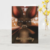 Getikte Verjaardag - de Kaart van de Verjaardag (Gele Bloem)