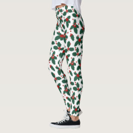 Getild kerstfeest met holle bessen leggings