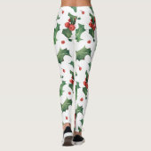 Getild kerstfeest met holle bessen leggings (Achterkant)