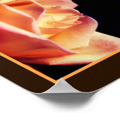 Getint geel rozenknopje Bloem Abstract Poster (Hoek)