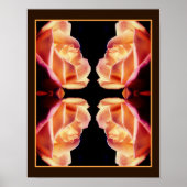 Getint geel rozenknopje Bloem Abstract Poster (Voorkant)