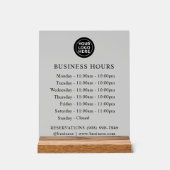 GETINT | Logo en kantooruren | Acrylteken Acryl Bord (Voorkant)