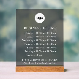 GETINT | Logo en kantooruren | Acrylteken Acryl Bord