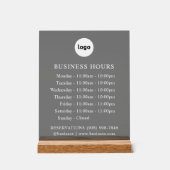 GETINT | Logo en kantooruren | Acrylteken Acryl Bord (Voorkant)