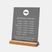 GETINT | Logo en kantooruren | Acrylteken Acryl Bord (Hoek)