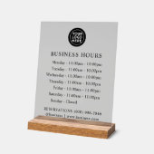 GETINT | Logo en openingsuren | Acrylaat bord (Hoek)