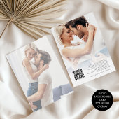 Getinte Foto Achtergrond voor Vellum QR Code Weddi Kaart