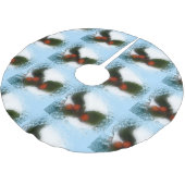 Getiteld Frosty Blue Holly Kerstboom Rok (Gekanteld)
