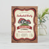 Getogen bos paddenstoelen Birthday Party Kaart (Staand voorkant)