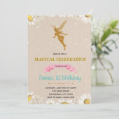 Getogen sprookjesprinses verjaardagsuitnodiging kaart (Staand voorkant)