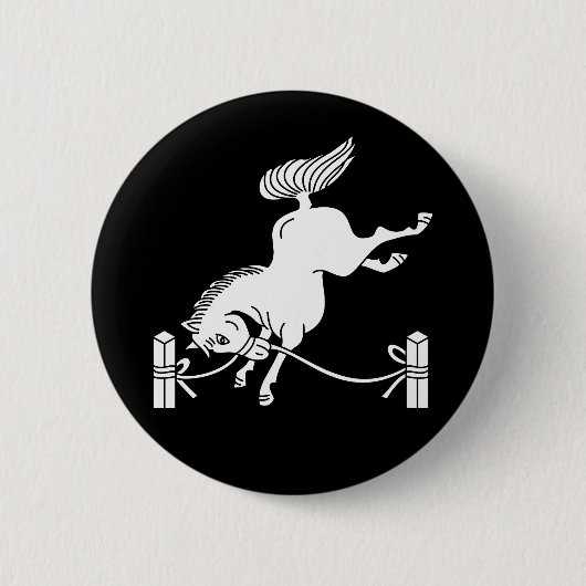 Getoomde Soma-paard Ronde Button 5,7 Cm (Voorkant)