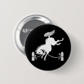 Getoomde Soma-paard Ronde Button 5,7 Cm (Voorkant /achterkant)