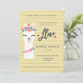 Getoond in Llove // baby shower Invitation Kaart (Staand voorkant)