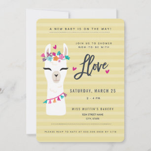 Getoond in Llove // baby shower Invitation Kaart